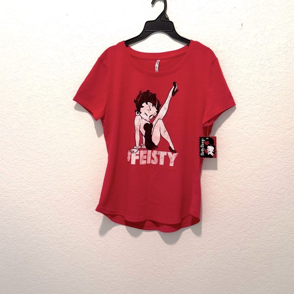 Betty Boop Vibrant Red Graphic Top